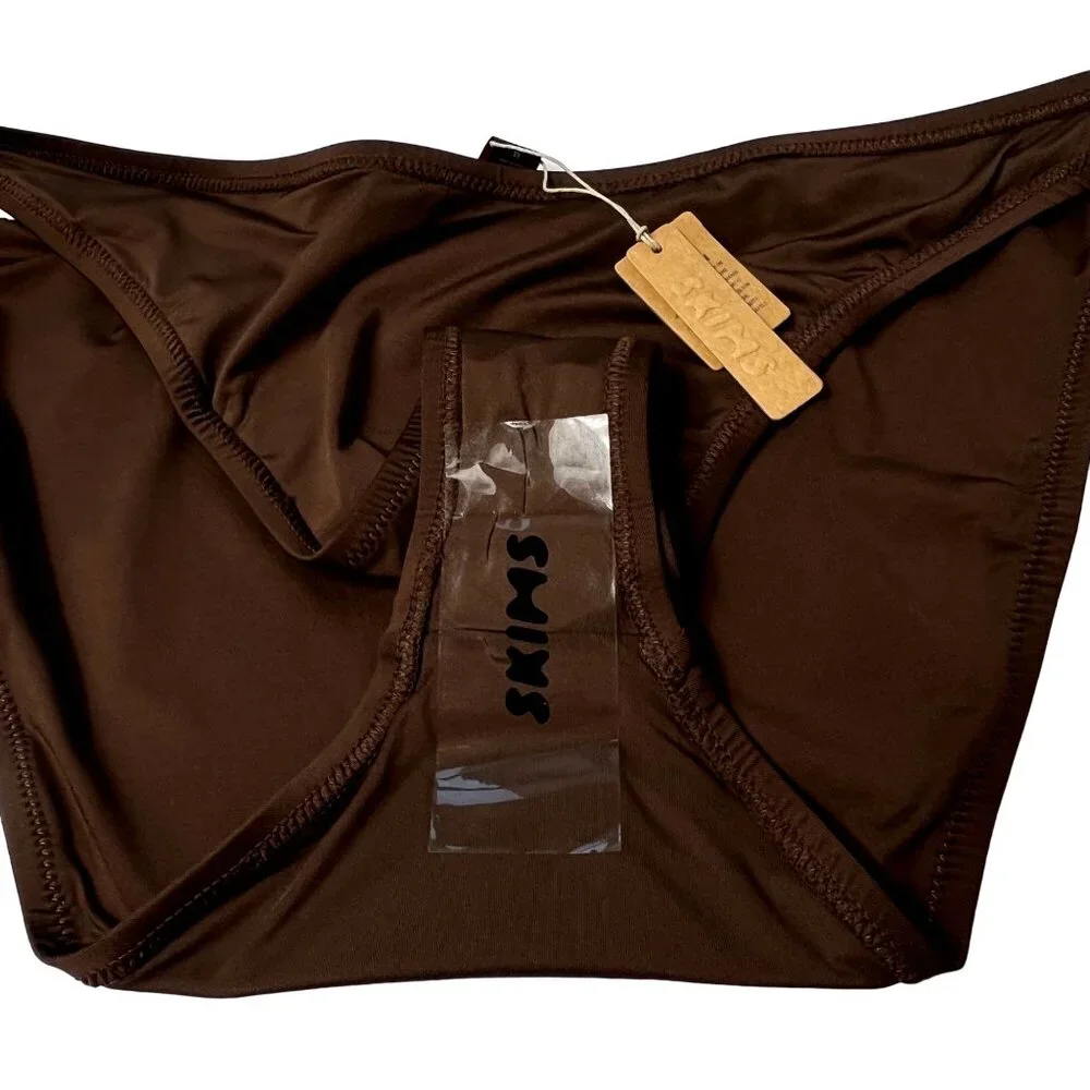 SKIMS‎ Swim Cheeky Tanga Bottoms Cocoa Womens 4X